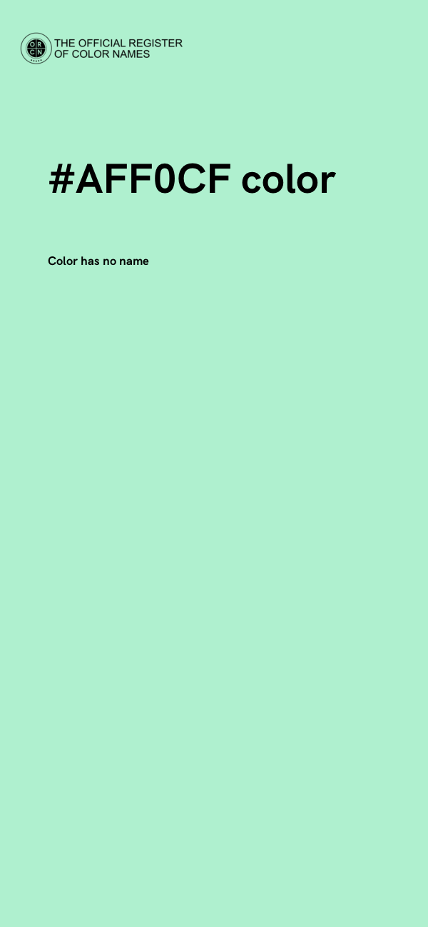 #AFF0CF color image