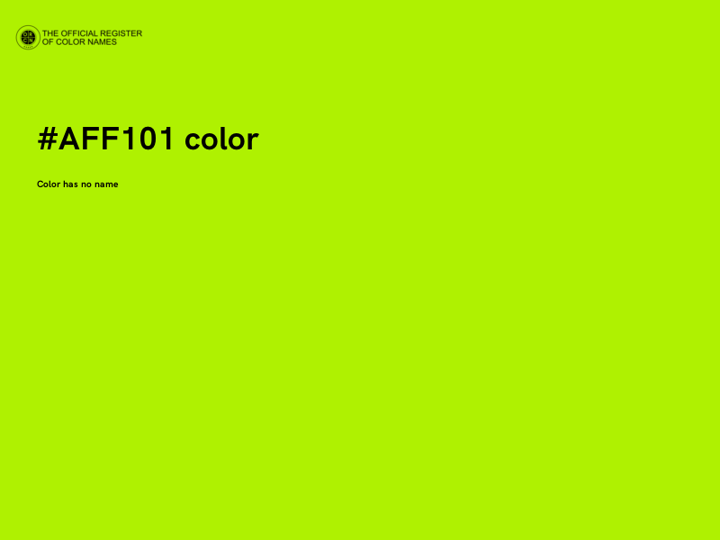 #AFF101 color image
