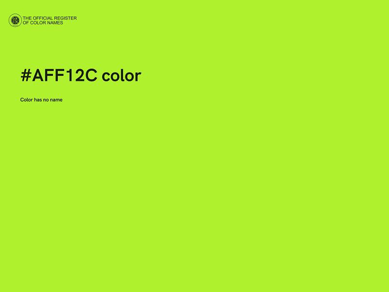 #AFF12C color image