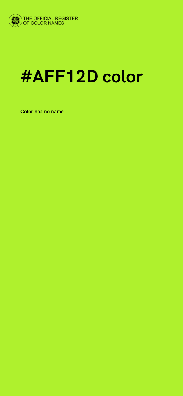 #AFF12D color image