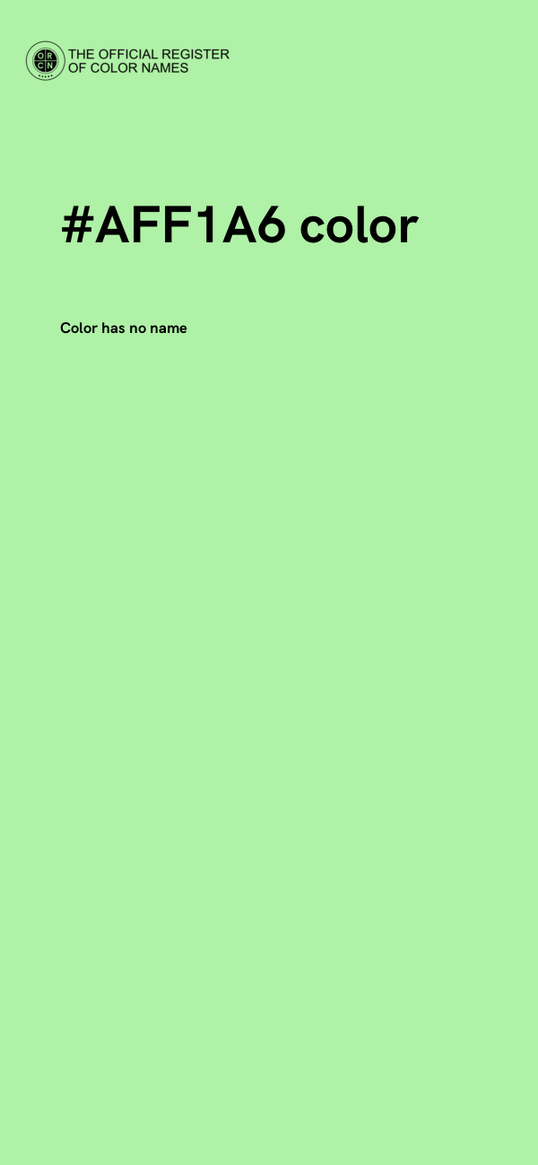 #AFF1A6 color image