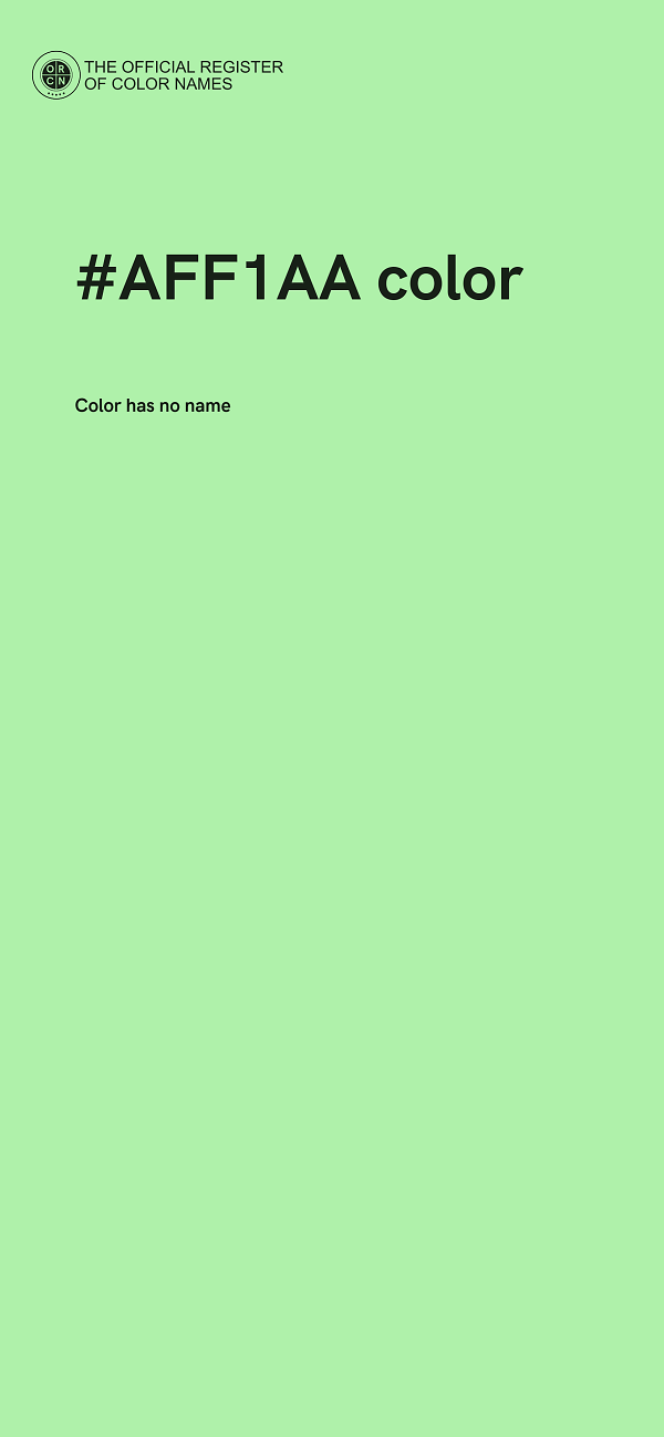 #AFF1AA color image