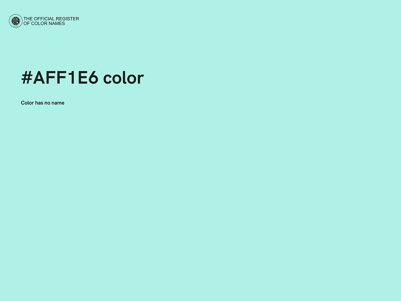 #AFF1E6 color image