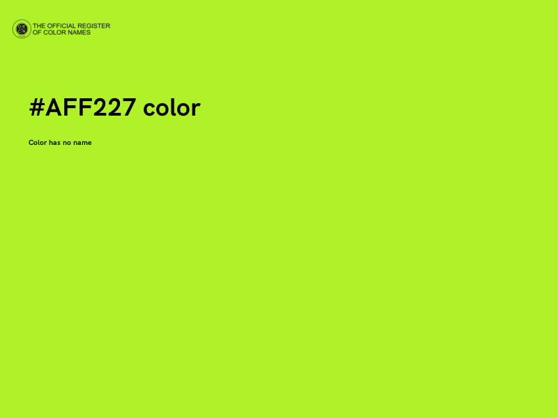 #AFF227 color image