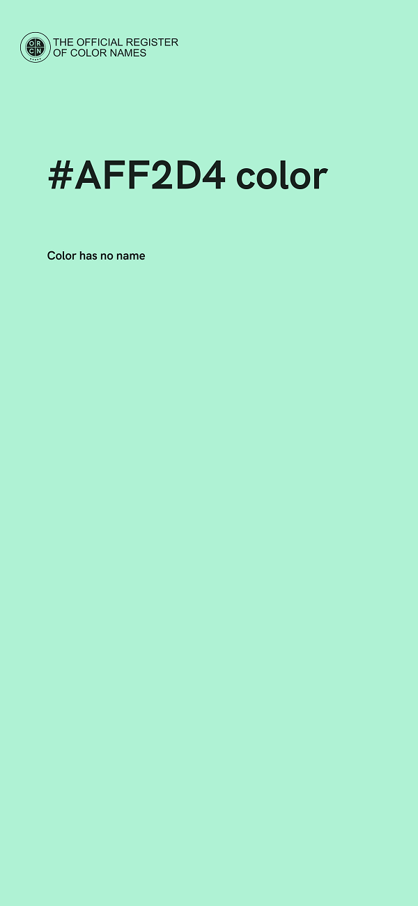 #AFF2D4 color image