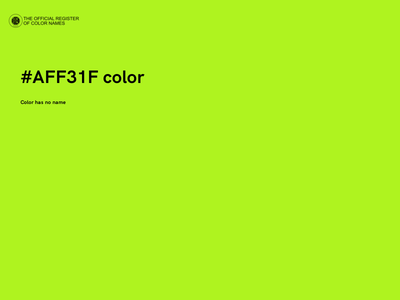 #AFF31F color image
