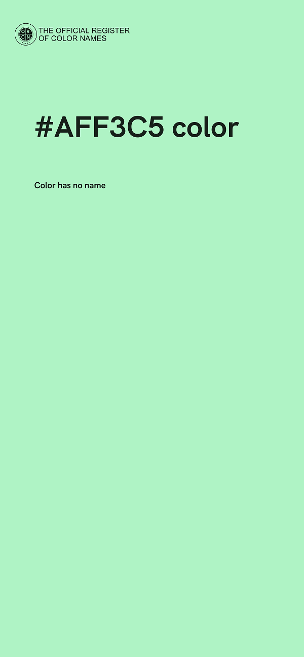 #AFF3C5 color image