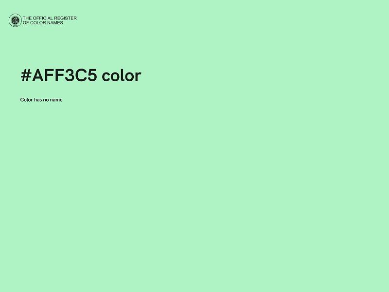#AFF3C5 color image