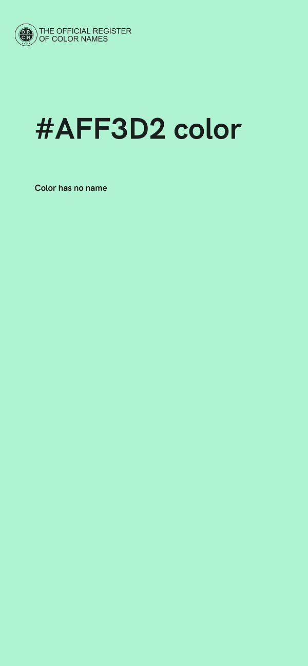 #AFF3D2 color image