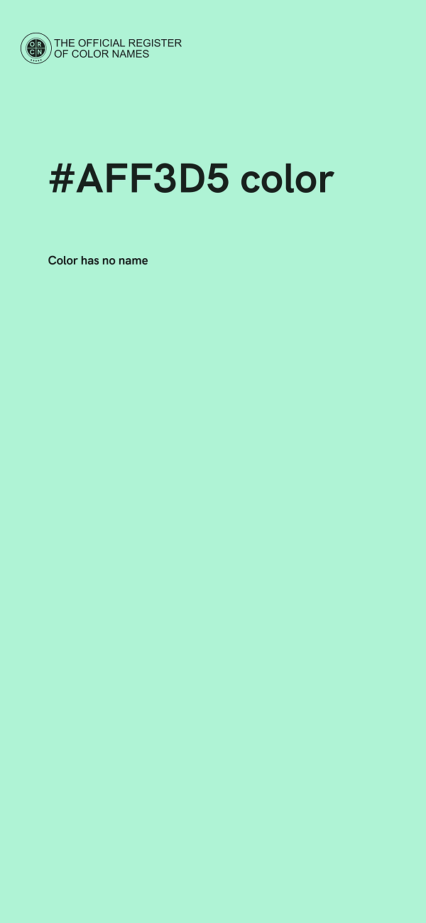 #AFF3D5 color image