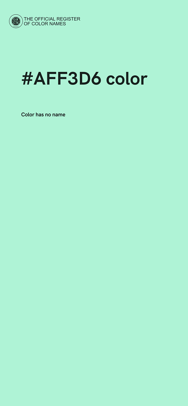 #AFF3D6 color image