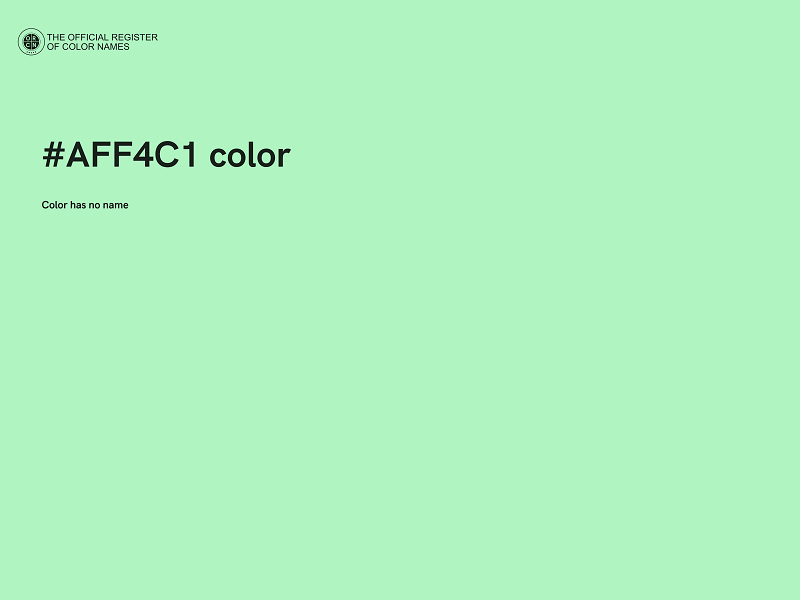 #AFF4C1 color image