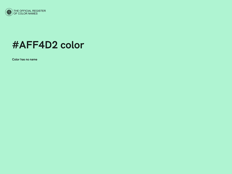 #AFF4D2 color image