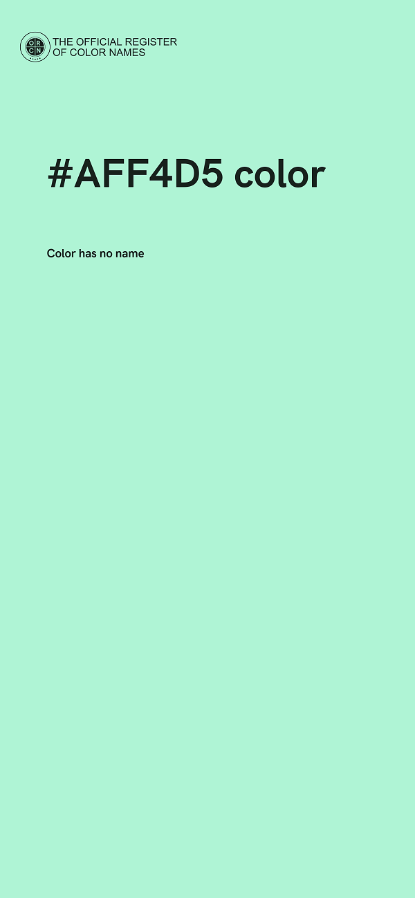 #AFF4D5 color image