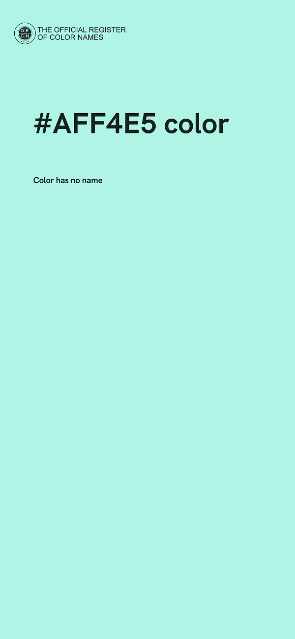 #AFF4E5 color image
