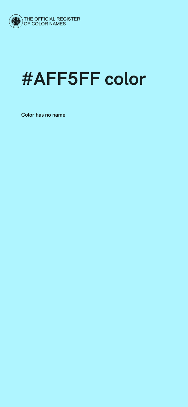 #AFF5FF color image