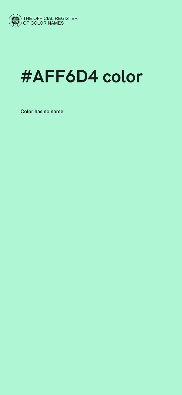 #AFF6D4 color image