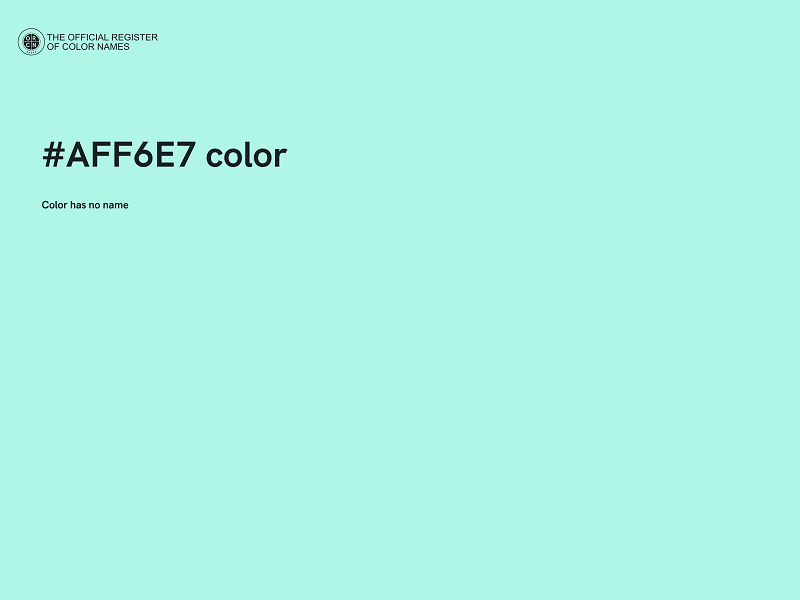 #AFF6E7 color image