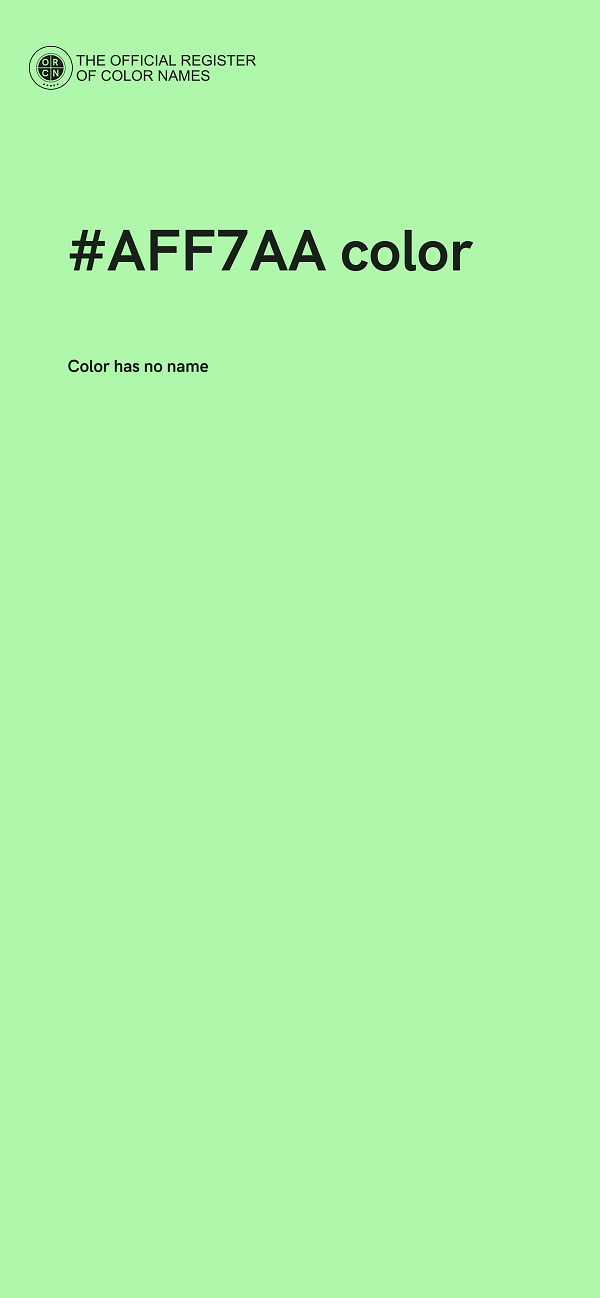 #AFF7AA color image