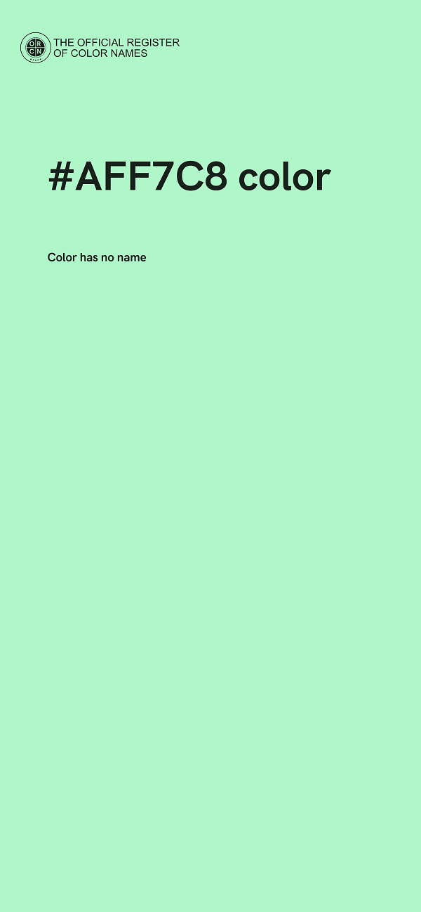 #AFF7C8 color image