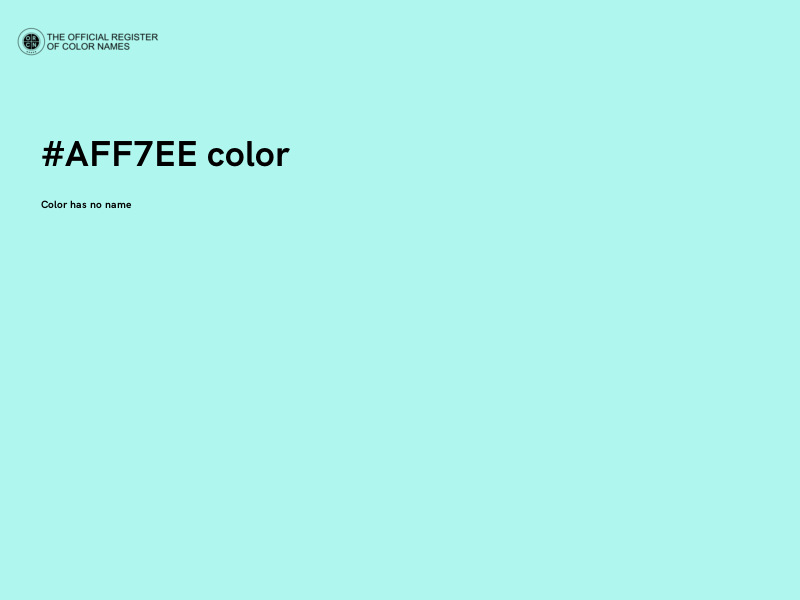 #AFF7EE color image