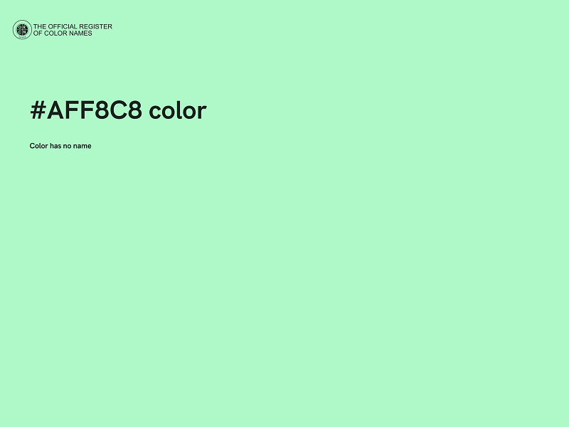 #AFF8C8 color image