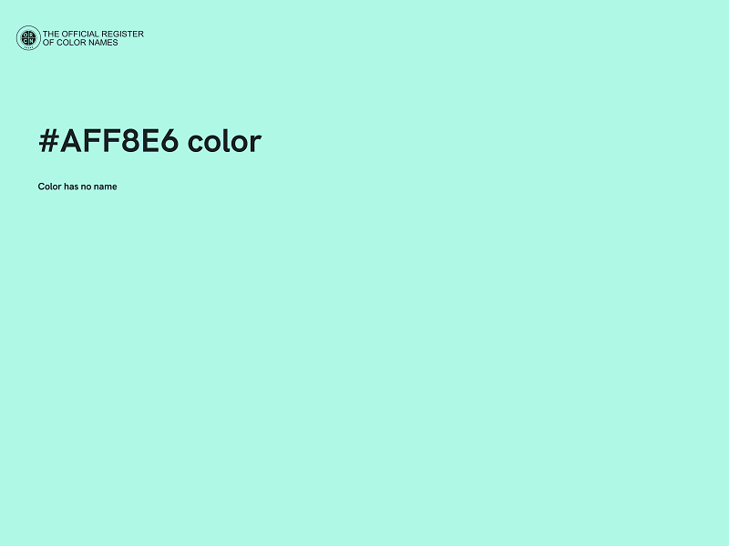 #AFF8E6 color image