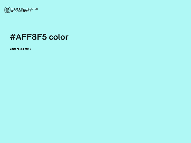 #AFF8F5 color image