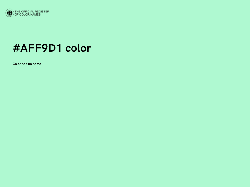 #AFF9D1 color image