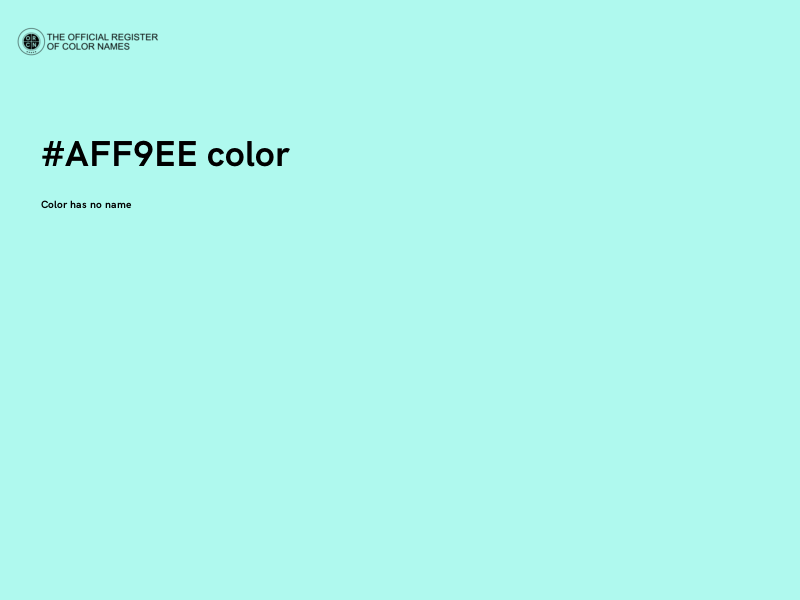 #AFF9EE color image