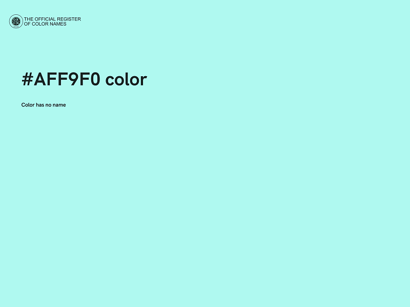 #AFF9F0 color image