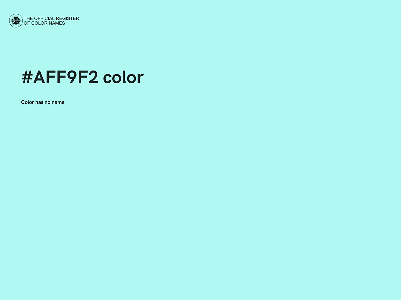 #AFF9F2 color image