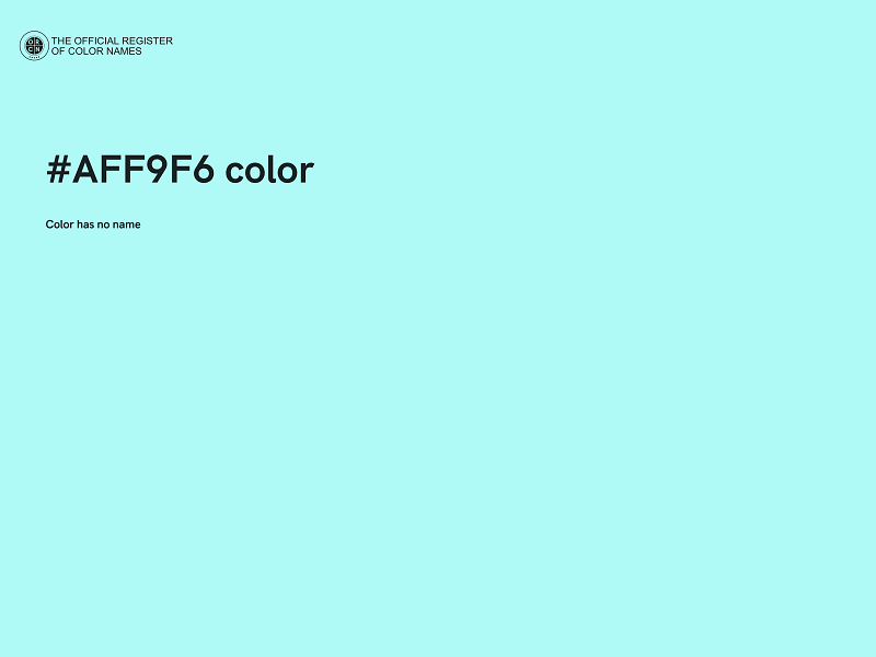 #AFF9F6 color image