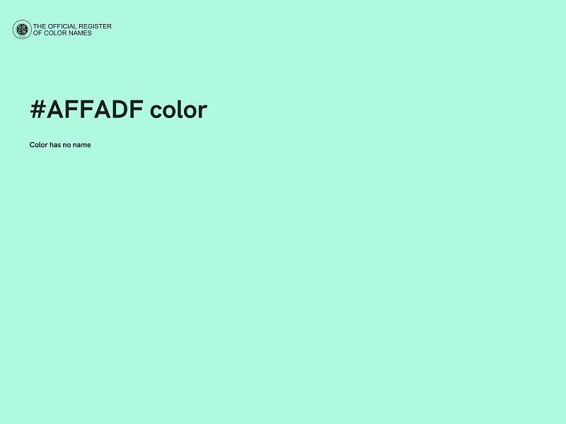 #AFFADF color image