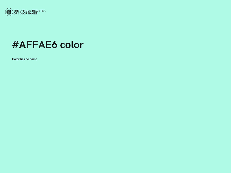 #AFFAE6 color image