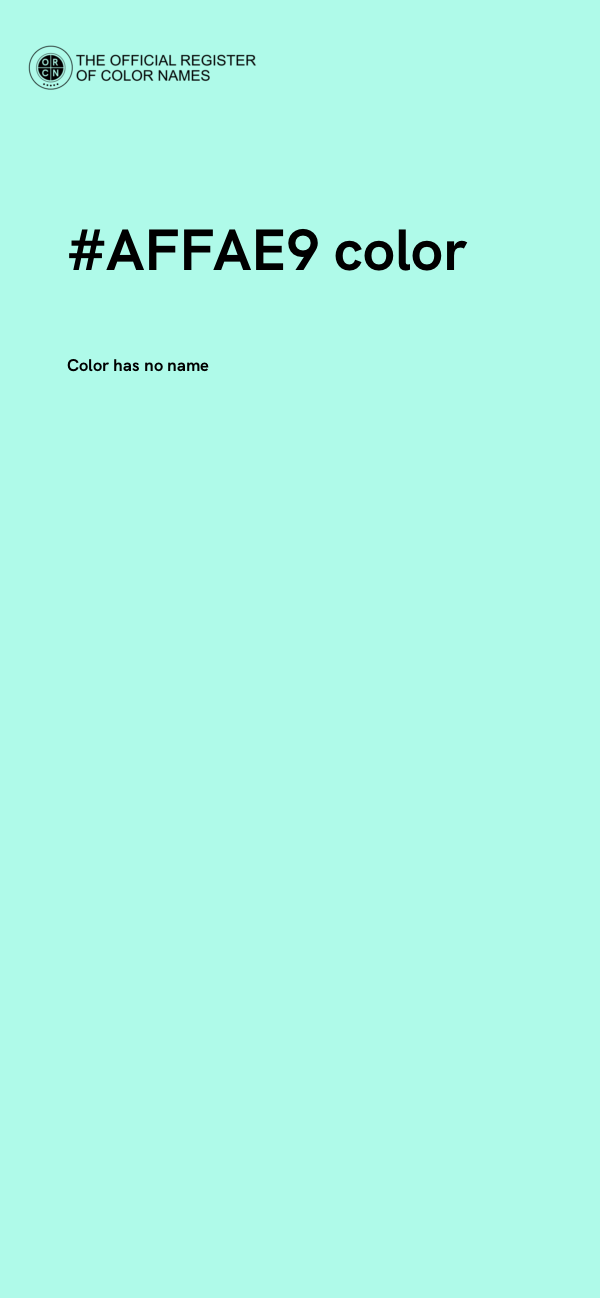 #AFFAE9 color image