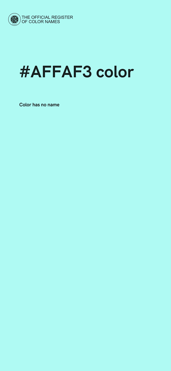 #AFFAF3 color image