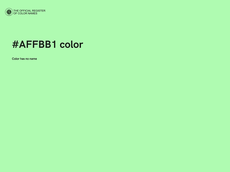 #AFFBB1 color image