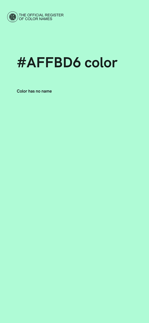 #AFFBD6 color image