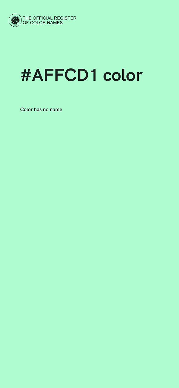 #AFFCD1 color image
