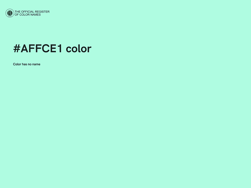 #AFFCE1 color image