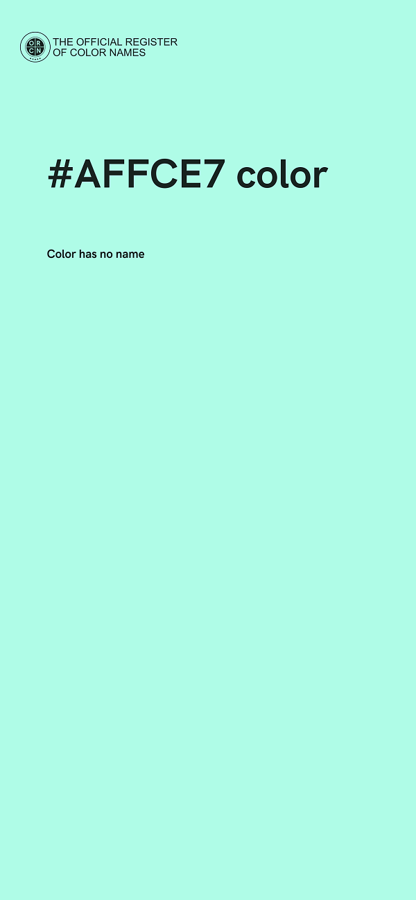 #AFFCE7 color image