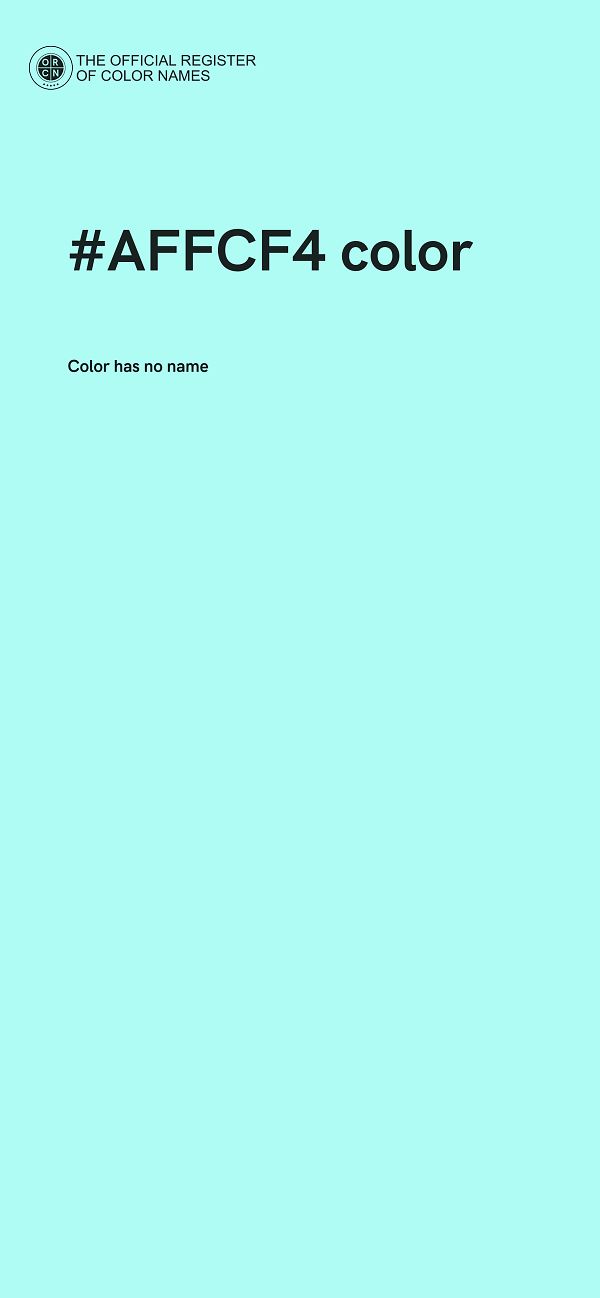 #AFFCF4 color image