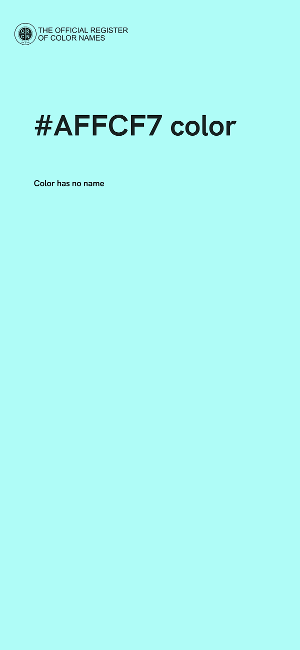 #AFFCF7 color image