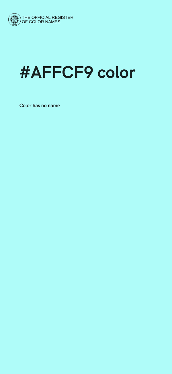 #AFFCF9 color image