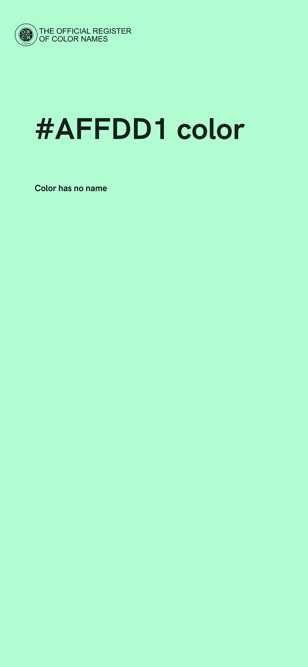 #AFFDD1 color image