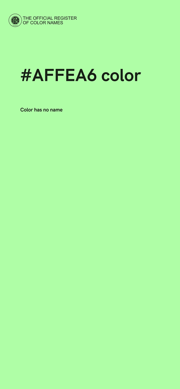 #AFFEA6 color image