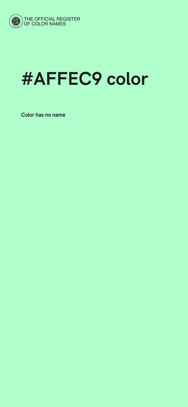 #AFFEC9 color image