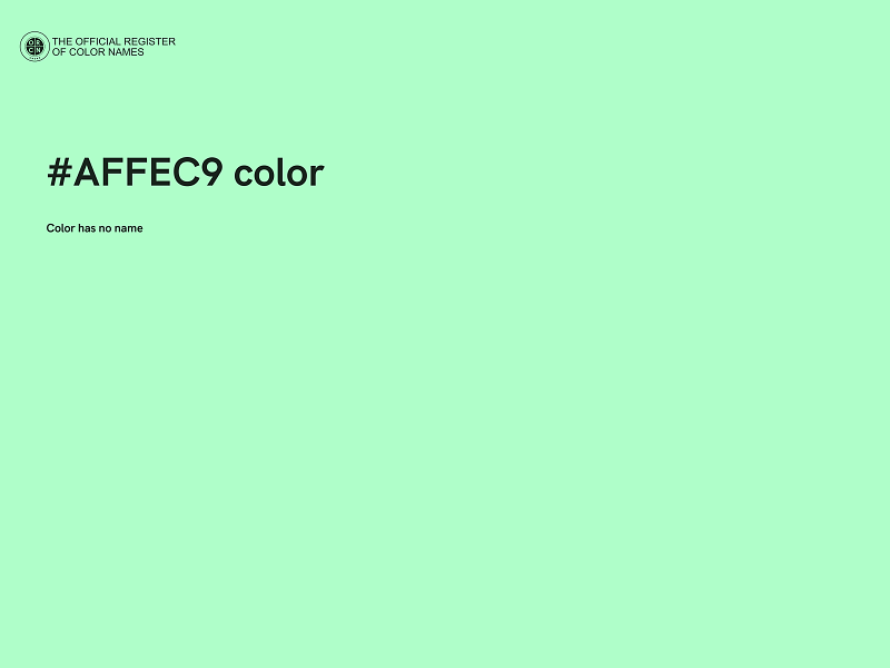 #AFFEC9 color image