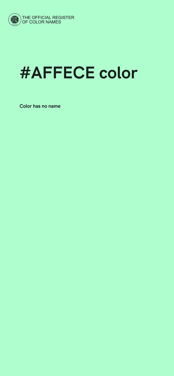 #AFFECE color image